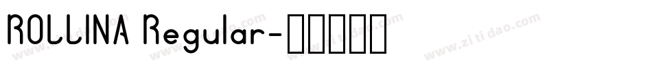 ROLLINA Regular字体转换